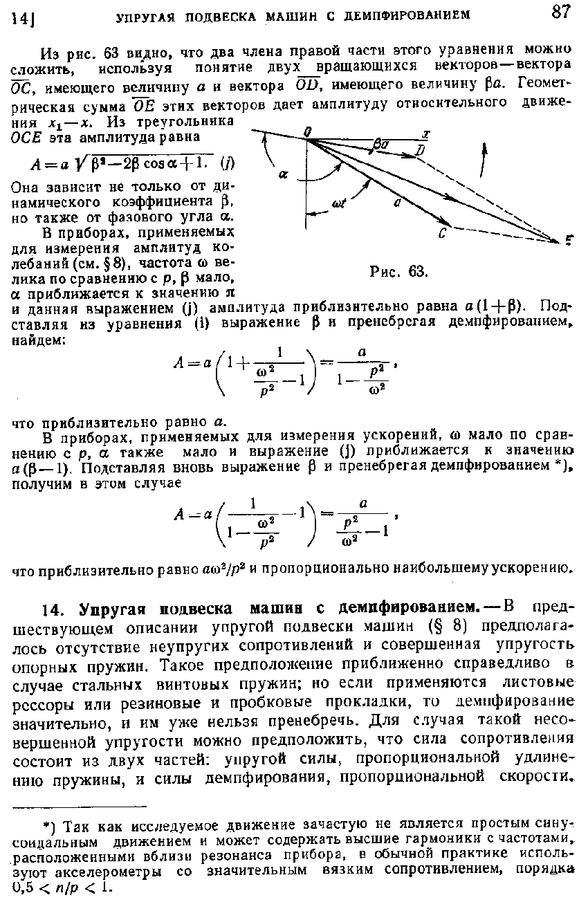 Она зависит не только от динамического коэффициента но также от фазового угла а.
