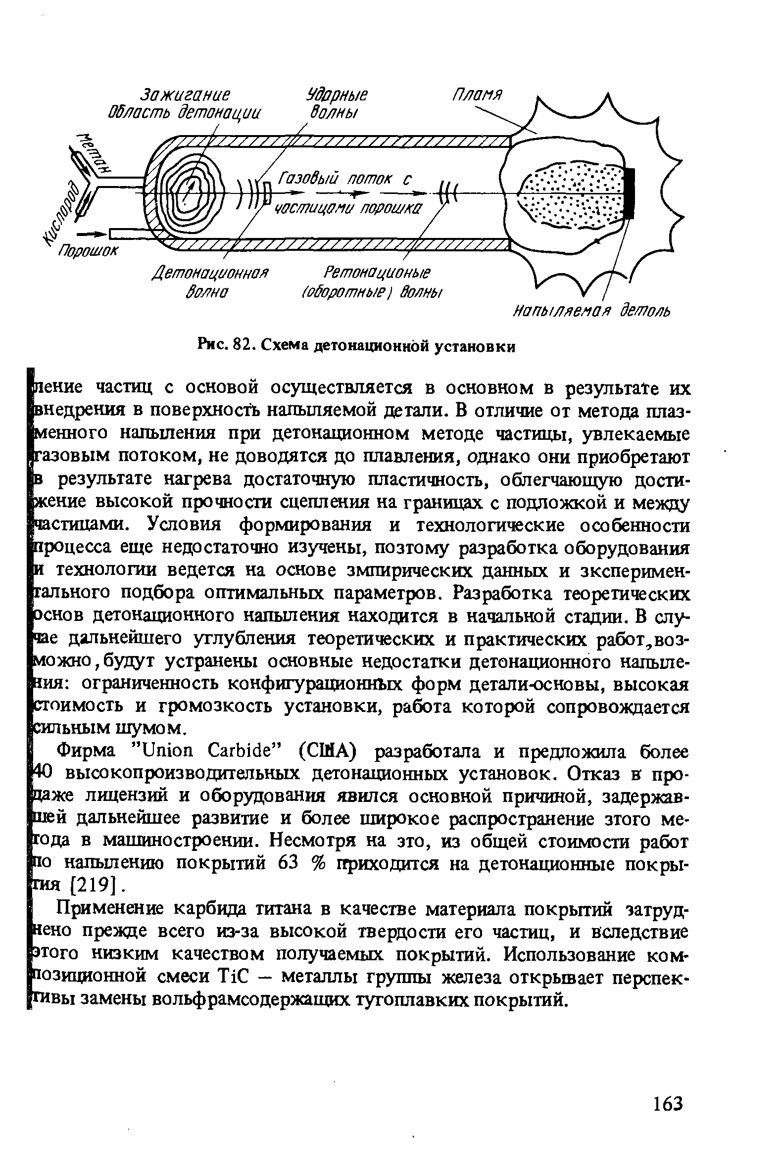 Рис. 82. Схема детонационной установки
