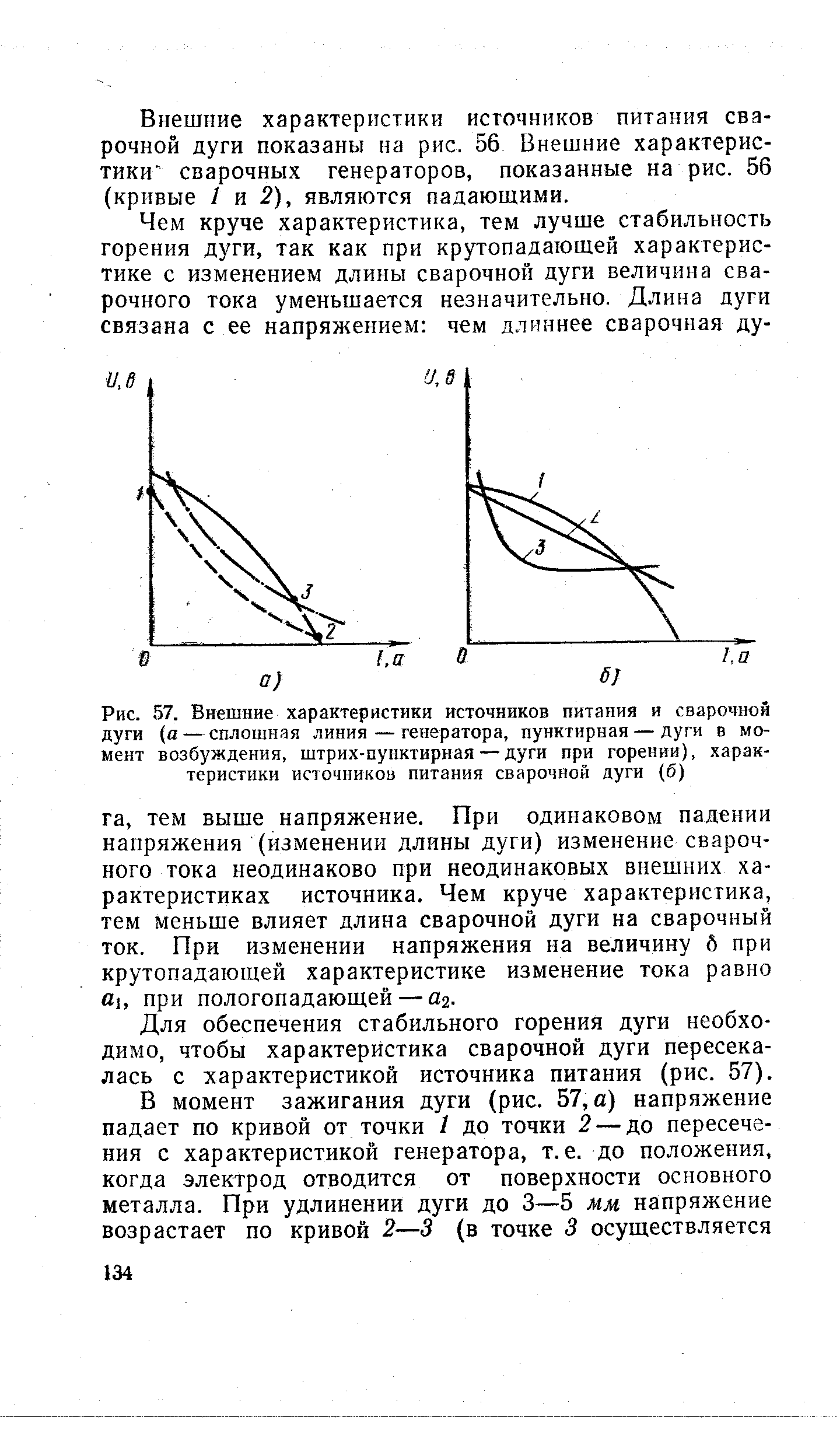 Внешние особенности источника. Рис. 3. внешние характеристики источников питания и сварочной дуги. Внешние характеристики источников питания сварочной дуги. Вах сварочной дуги. Пологопадающая характеристика сварочной дуги.