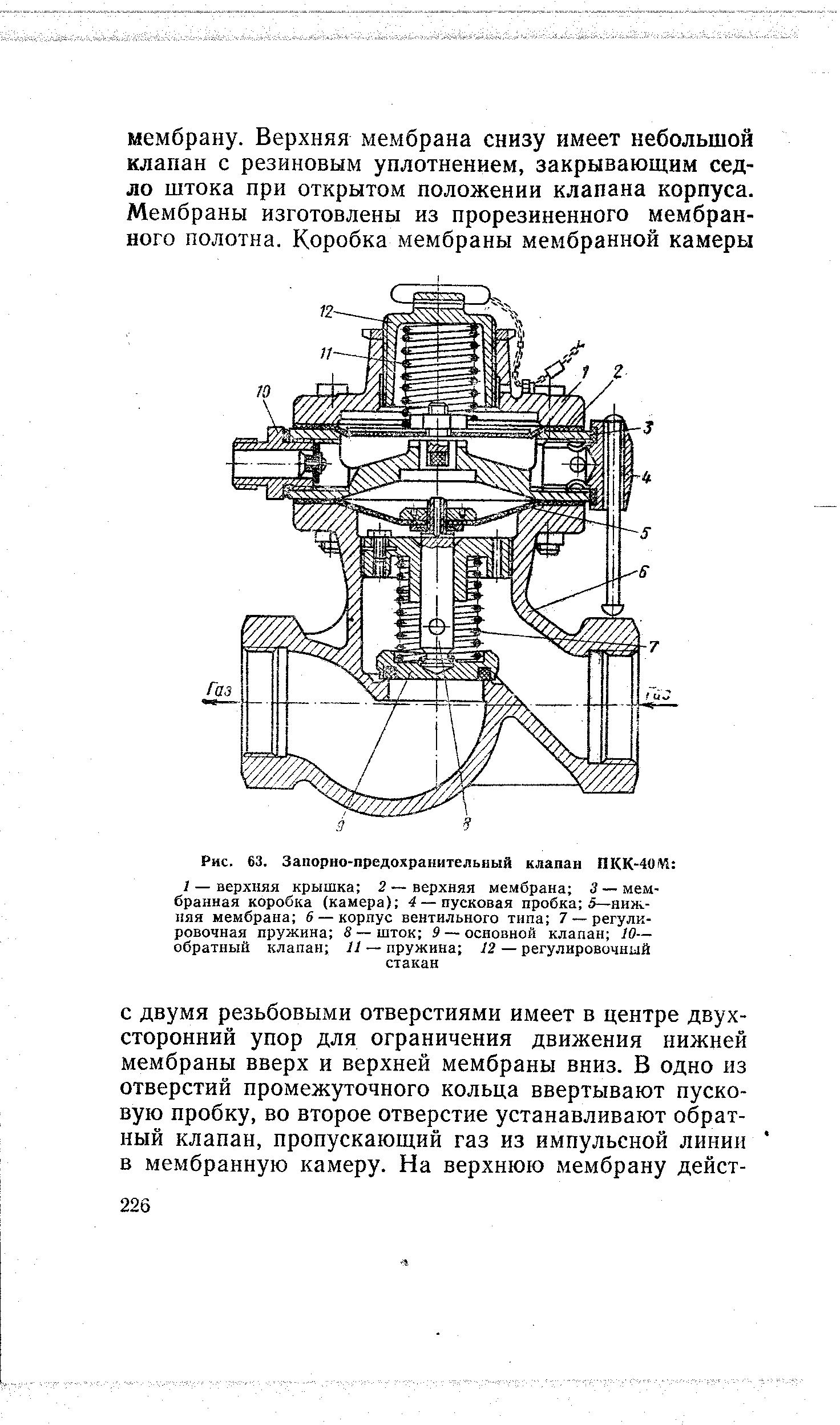 Рис. 63. Запорно-предохранительный клапан ПКК-40М 
