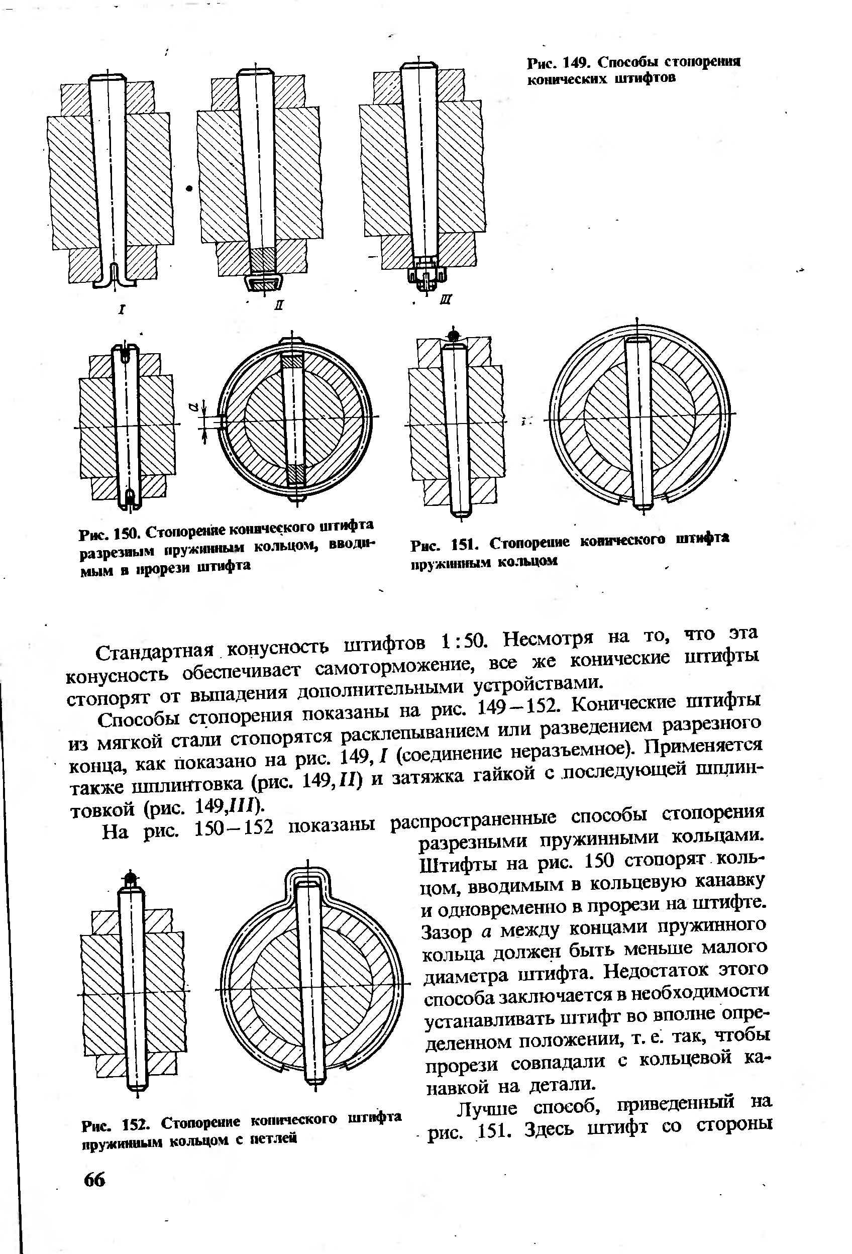 Отверстие под конический штифт на чертеже