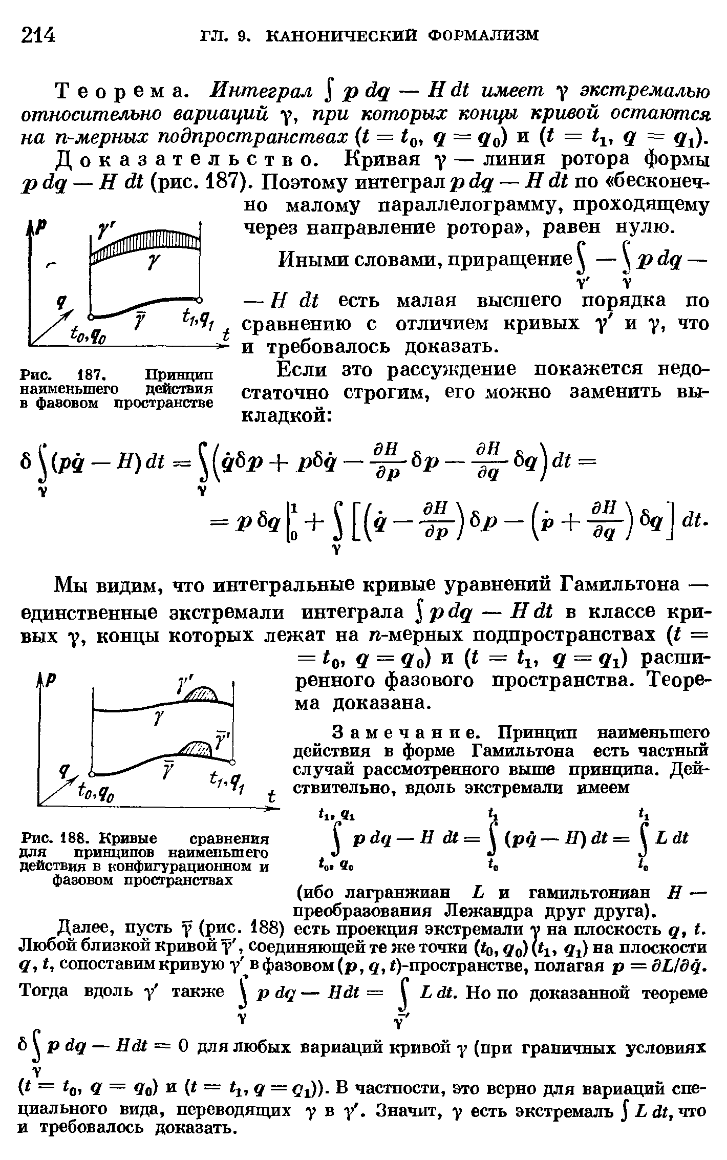 Конфигурационное и фазовое пространство. Метод фазового пространства. Принцип наименьшего действия Гамильтона. Площадь фазового пространства.