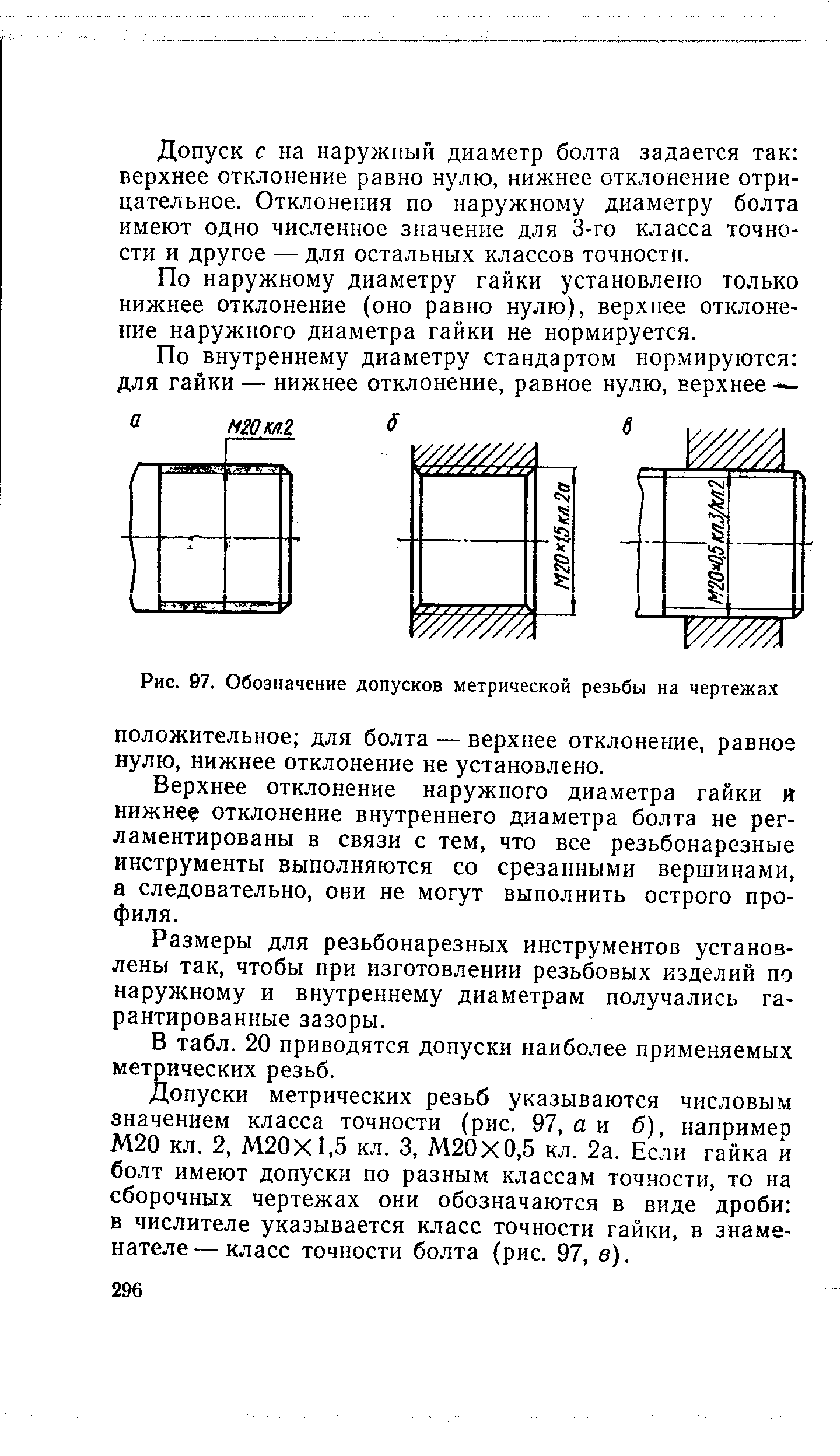 Допуски на резьбу метрическую на чертеже