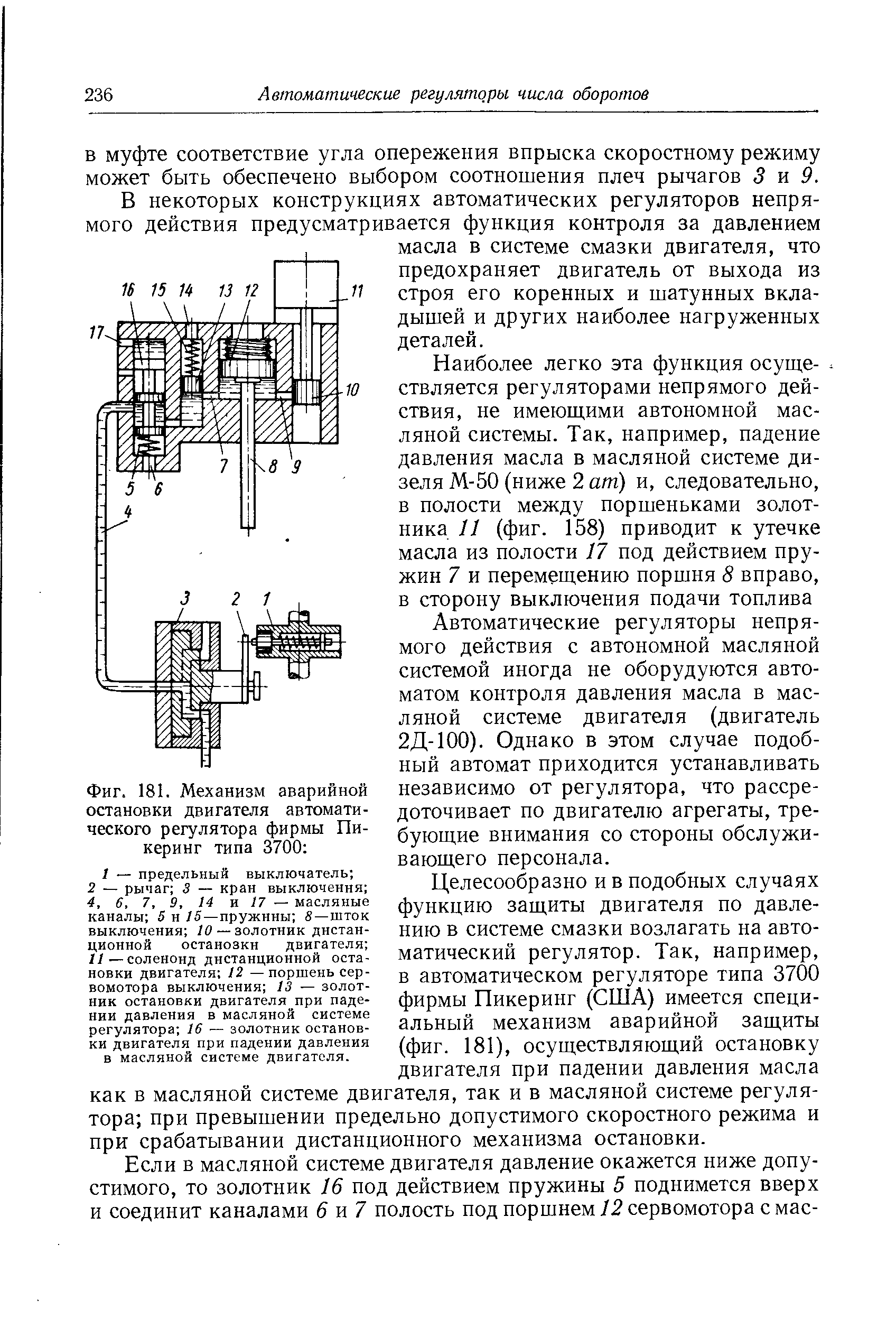 Параметры автоматического регулятора