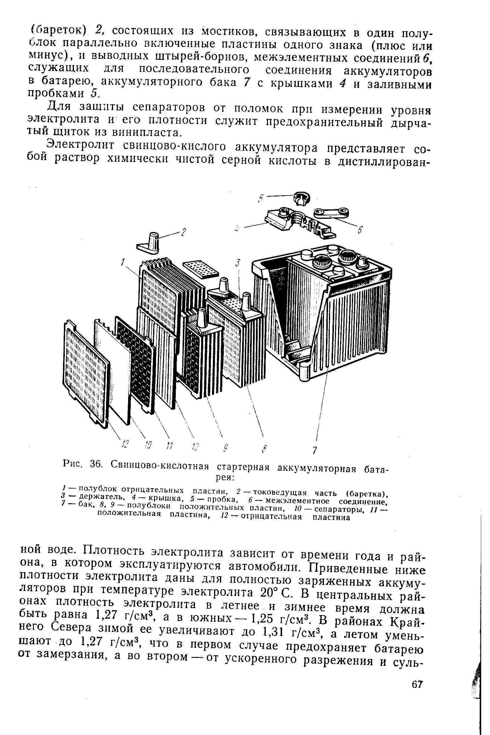 Схема свинцового аккумулятора