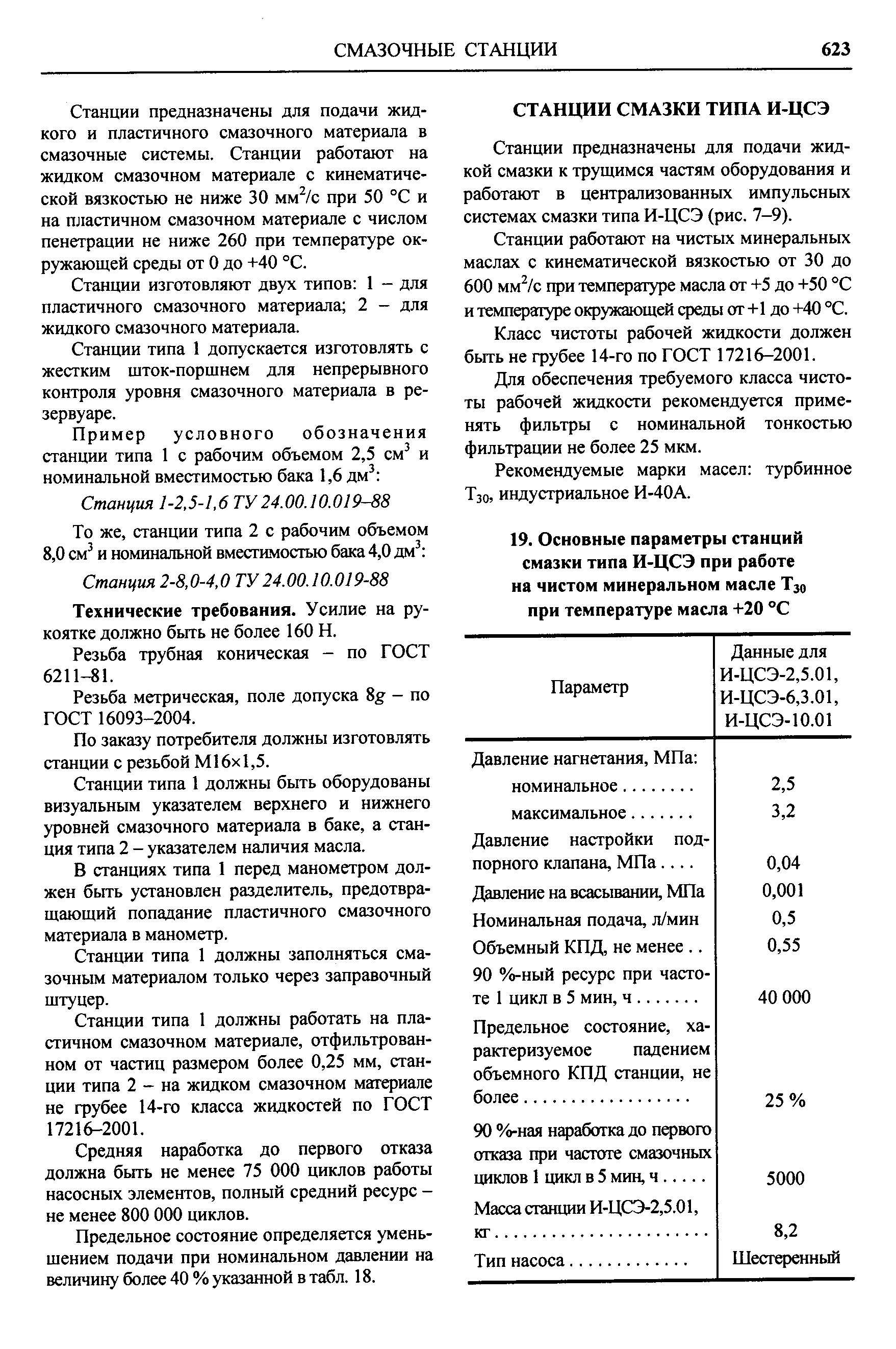 Станции предназначены для подачи жидкого и пластичного смазочного материала в смазочные системы. Станции работают на жидком смазочном материале с кинематической вязкостью не ниже 30 мм с при 50 °С и на пластичном смазочном материале с числом пенетрации не ниже 260 при температуре окружающей среды от О до +40 °С.
