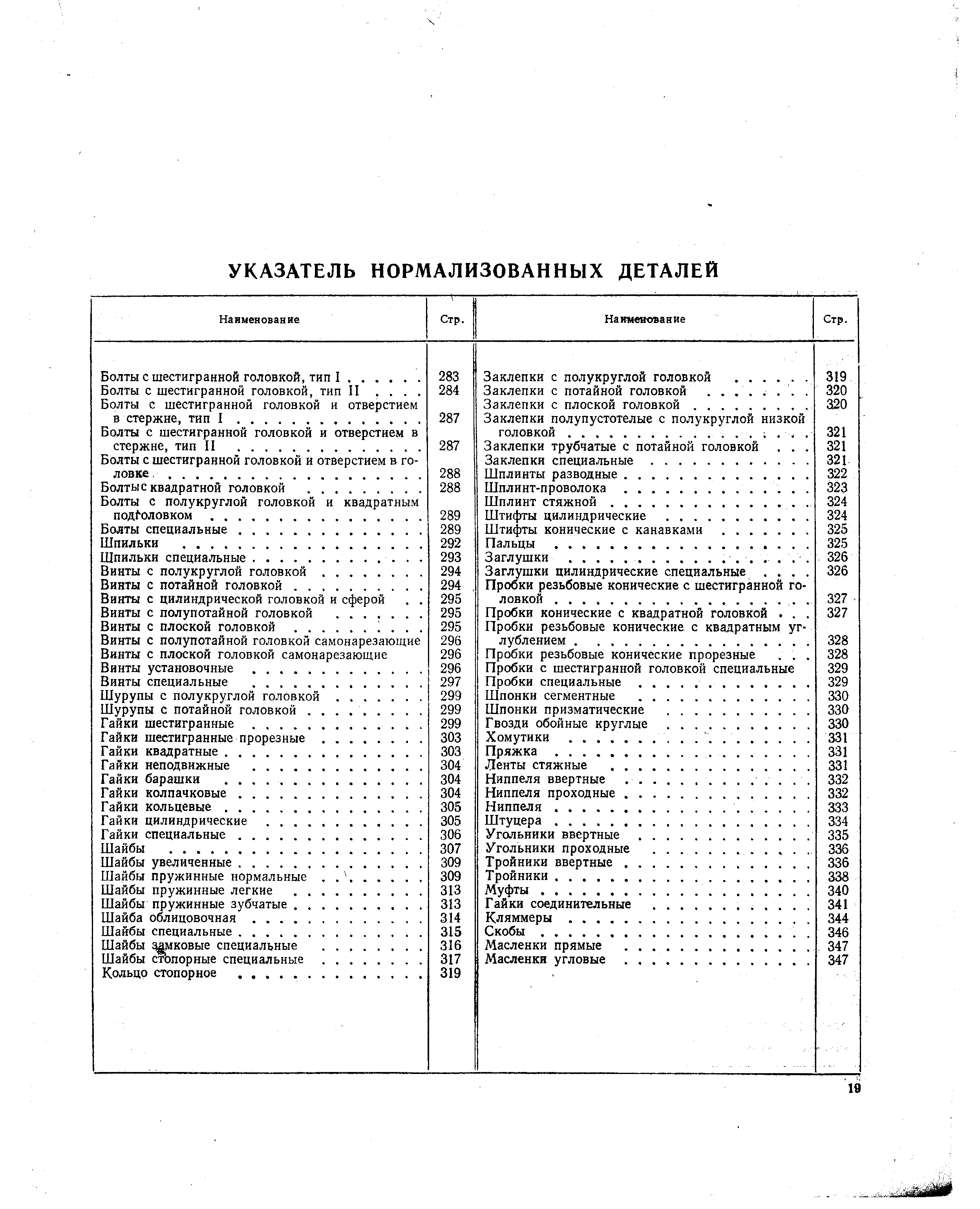 Болты с шестигранной головкой, тип I.
